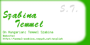 szabina temmel business card